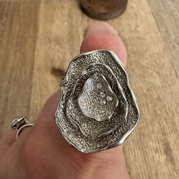 3 Ring Bundle-Stretch Rings-Mixed Metals-Statement Rings - Picture 6 of 10